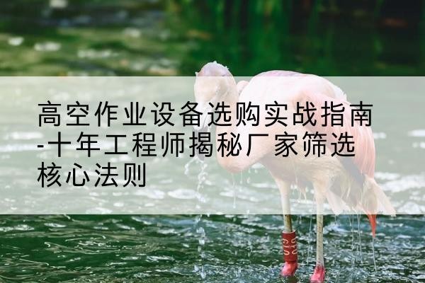 翼城剪叉式升降机厂家-高空作业设备选购实战指南-十年工程师揭秘厂家筛选核心法则